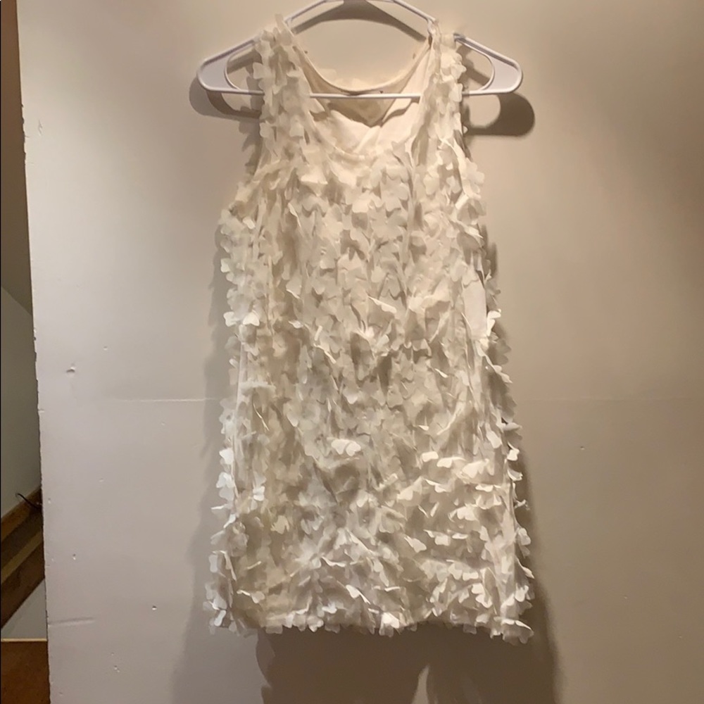 White floral bodycon dress